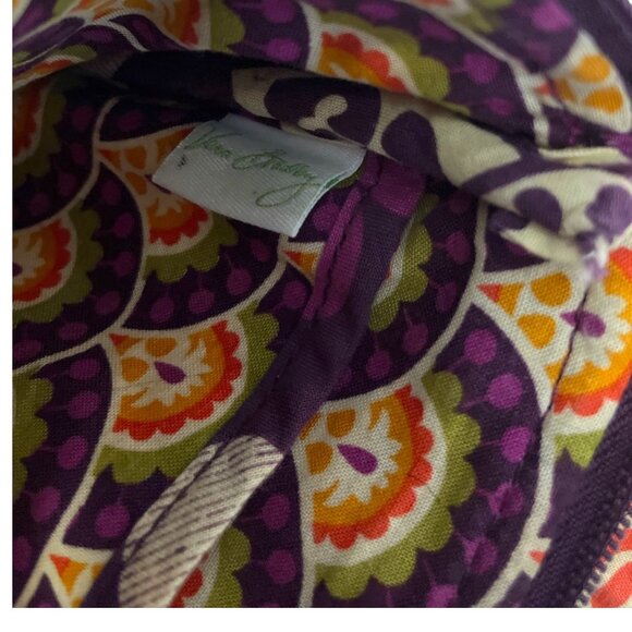 Vera Bradley Quilted Crossbody Bag – Ribbons Pattern – Adjustable Strap, Pockets - Picture 6 of 6